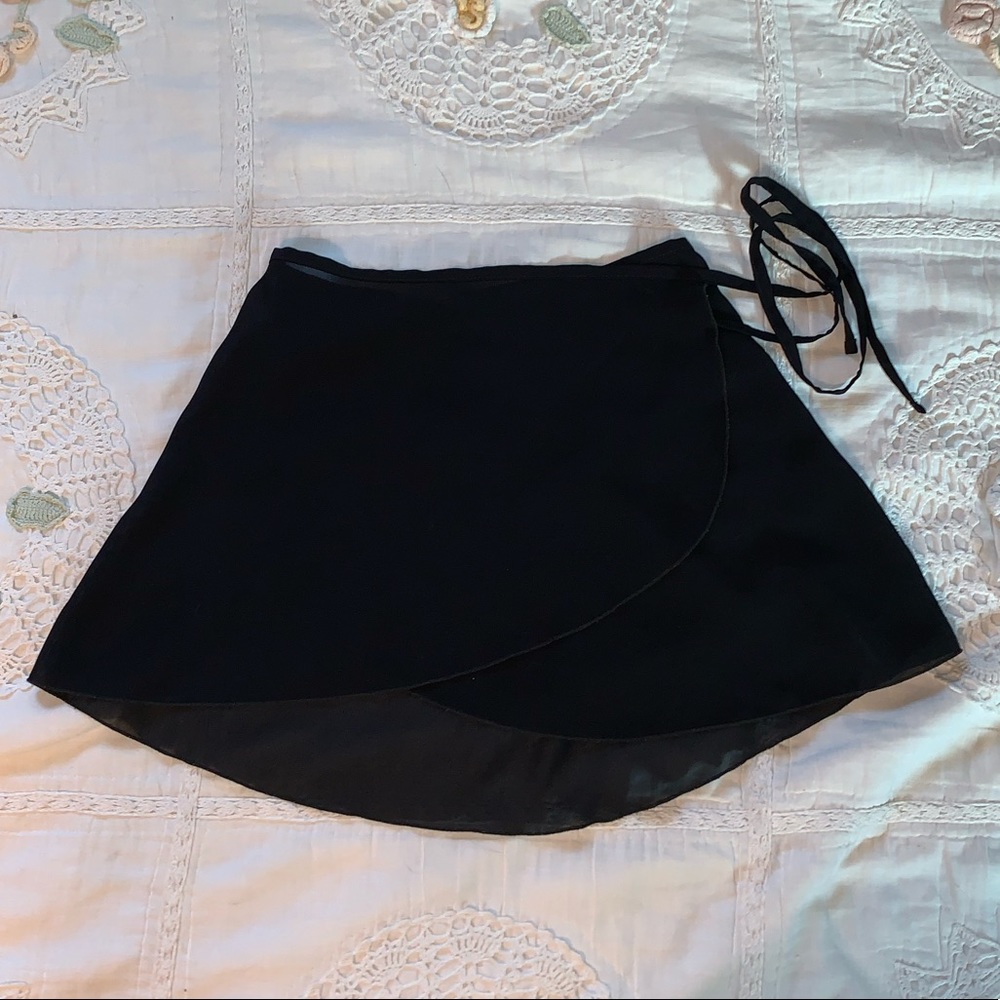 Black Mirella Ballet Wrap Skirt